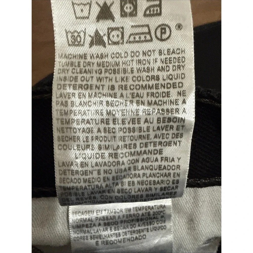 Levi’s 550 Black Relaxed Fit Heavyweight Straight Jeans Contrast Stitch 36x30